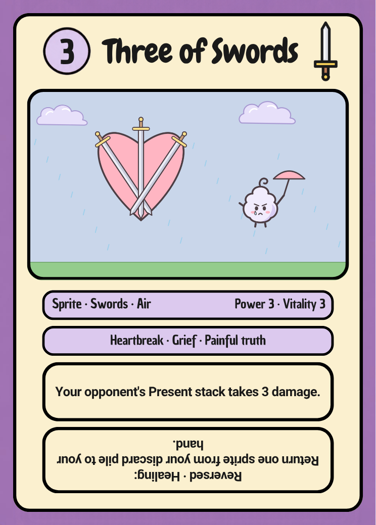 Three of Swords card: Heartbreak, Grief, Painful truth